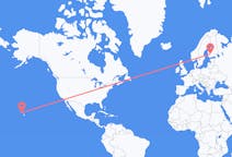 Flyrejser fra Honolulu, USA til Tampere, Finland