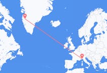 出发地 意大利热那亚目的地 格陵兰坎格鲁斯苏克的航班