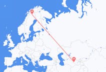 Flug frá Bukhara, Úsbekistan til Kiruna, Svíþjóð