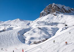 photo of panoramic view of Val Gardena in Italy.