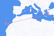Flyreiser fra Tenerife, Spania til Kos, Hellas
