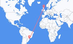 Flyg från Joinville, Brasilien till Dundee, Skottland