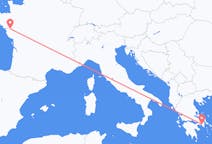 Flyg från Aten, Grekland till Nantes, Frankrike