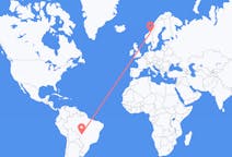 Flyrejser fra Cuiabá, Brasilien til Trondheim, Norge