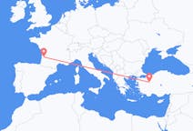 Flyrejser fra Bordeaux, Frankrig til Kutahya, Tyrkiet