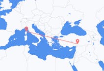 Vluchten van Kahramanmaraş naar Bastia, Vercelli