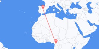 Flyreiser fra Kamerun til Spania