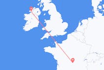 Flights from Clermont-Ferrand, France to Donegal, Ireland