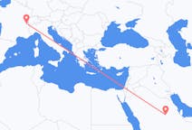 Flyreiser fra Riyadh, Saudi-Arabia til Genève, Sveits