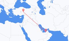 Flyrejser fra Abu Dhabi, De Forenede Arabiske Emirater til Kayseri, Tyrkiet