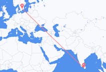 Lennot Colombosta, Sri Lankasta Växjölle, Ruotsiin