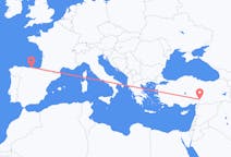 Vluchten van Kahramanmaraş naar Santander