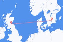 Flyrejser fra Växjö, Sverige til Edinburgh, Skotland