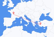 出发地 土耳其出发地 代尼茲利目的地 法国利摩日的航班