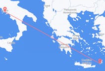 Vluchten van Kasos, Griekenland naar Napels, Italië