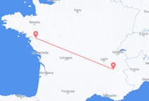Flyreiser fra Grenoble, Frankrike til Nantes, Frankrike