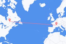 Flights from Chibougamau, Canada to Lyon, France