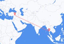 Fly fra Myeik, Myanmar til Şanlıurfa