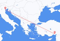 Vluchten van Venetië, Italië naar Adana, Turkije