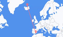 アイスランドのグリムジーよりから、スペインのアルメリアまでのフライト