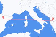 Flyreiser fra Ohrid, Nord-Makedonia til Zaragoza, Spania