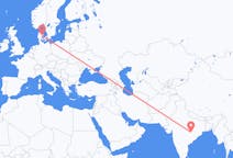 Flights from Raipur, India to Aarhus, Denmark
