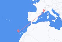 Vols depuis la ville de Santa Cruz de La Palma vers la ville de Marseille