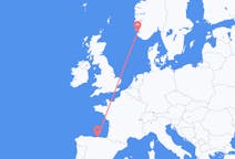 Flyg från Stavanger, Norge till Santander, Spanien