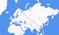 Flyg från Huizhou, Kina till Alta, Norge