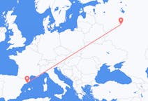 Flyg från Moskva, Ryssland till Barcelona, Spanien