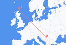Flyreiser fra Kirkwall, Skottland til Beograd, Serbia