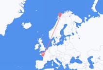 Flights from La Rochelle, France to Narvik, Norway
