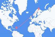 เที่ยวบิน จาก ไตรมาสที่ต่ำกว่าของเจ้าชาย, ซินต์มาร์เทน ไปยัง อิวาโล, ฟินแลนด์