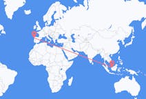 Flyreiser fra Kuching, Malaysia til Vigo, Spania