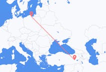 Flyreiser fra Mus, Tyrkia til Gdansk, Polen