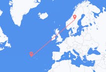 Flights from Flores Island, Portugal to Östersund, Sweden