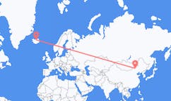 중국 시린하오터 출신발 아이슬란드 아쿠레이리행 항공편