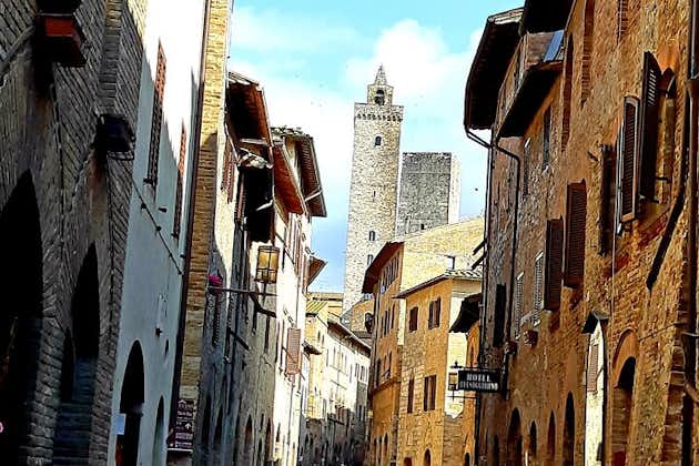 S Gimignano 및 Montepulciano에서 정차하는 피렌체에서 로마까지의 개인 교통편