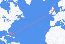 巴哈马距离亡灵岛定居点飞往巴哈马目的地 曼徹斯特的航班