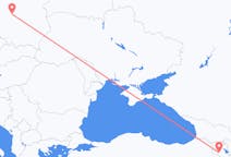 来自亚美尼亚葉里溫目的地 波兰罗兹的航班