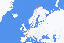Flights from Sørkjosen, Norway to Toulouse, France