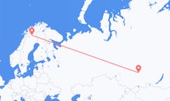 Vols depuis la ville de Krasnoïarsk vers la ville de Kiruna