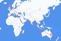 Flyreiser fra oransje, Australia til Aberdeen, Skottland