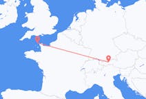 Flyg från Alderney till Innsbruck
