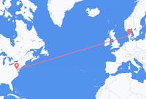 Flights from Washington, D. C. , the United States to Karup, Denmark