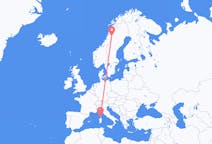 Flights from Hemavan, Sweden to Figari, France