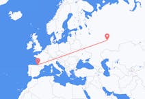 Flights from Nizhnekamsk, Russia to Biarritz, France