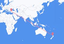 Flyreiser fra Auckland, New Zealand til Kutahya, Tyrkia