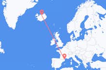 Vuelos de Perpiñán, Francia a Akureyri, Islandia