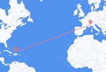 Flyreiser fra Cockburn Town, Turks- og Caicosøyene til Torino, Italia